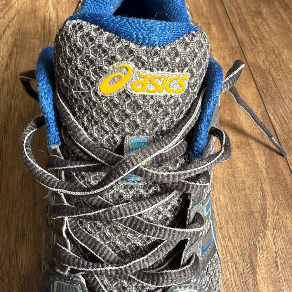 Asics Gel- Kayano 19 Women's Runner Size 8.5 2A Width Grey/Blue Pre-Owned